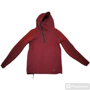 SOLD Men's Nike Tech Fleece Half-Zip Hooded Jacket Maroon (XS) EUC
